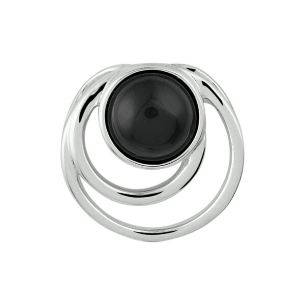 hanger onyx zilver gerhodineerd