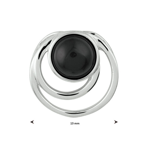 hanger onyx zilver gerhodineerd - Afbeelding 4