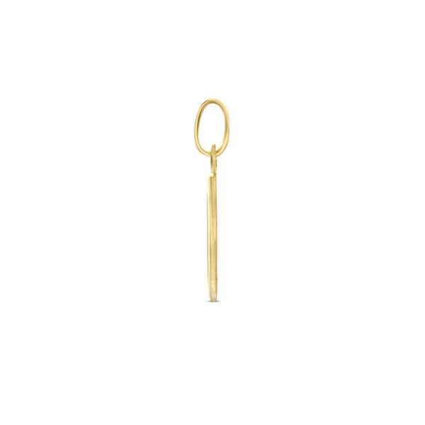 hanger ovaal engel poli/mat 19 mm 14K geelgoud - Afbeelding 3
