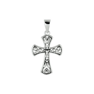 hanger oxi kruis zilver geoxideerd
