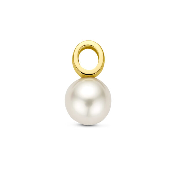 hanger parel gescratcht 14K geelgoud - Afbeelding 3