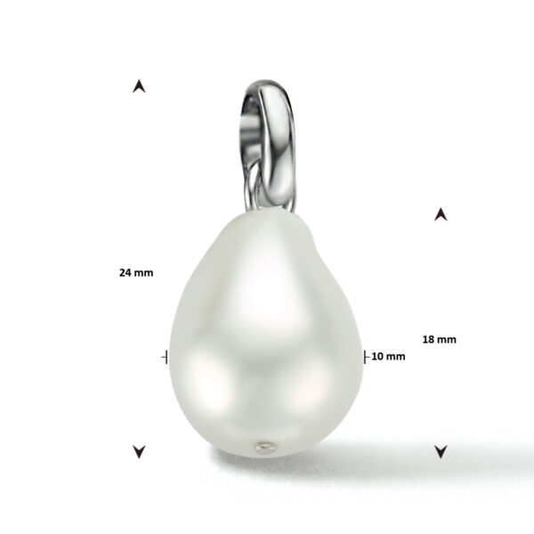 hanger parel zilver gerhodineerd - Afbeelding 3