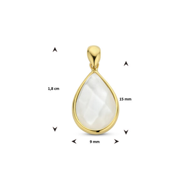 hanger parelmoer 14K geelgoud - Afbeelding 4