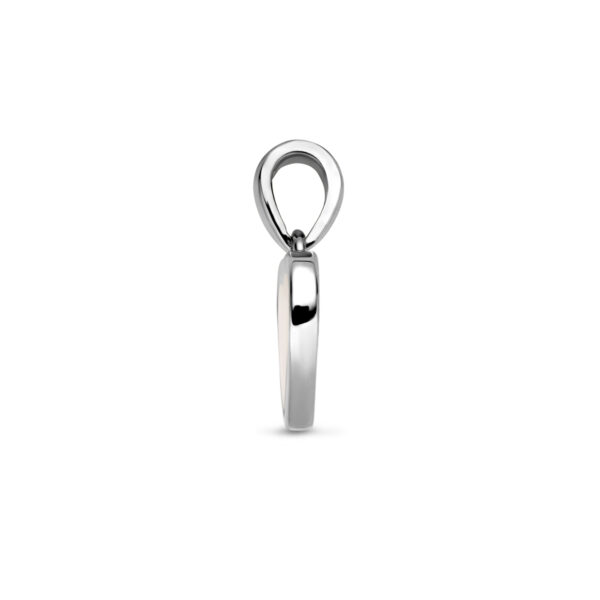 hanger parelmoer hart zilver gerhodineerd - Afbeelding 3
