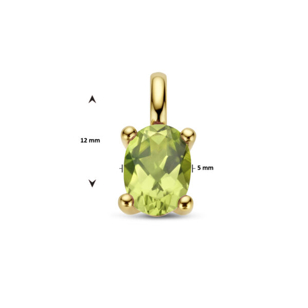 hanger peridot 14K geelgoud - Afbeelding 4