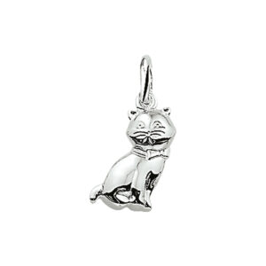 hanger poes zilver wit