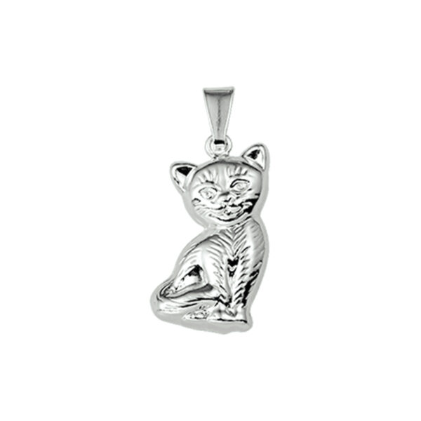 hanger poes zilver wit