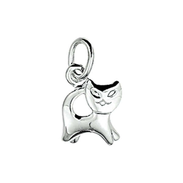 hanger poes zilver wit