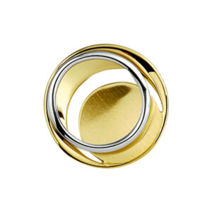 hanger poli/mat 14K bicolor goud geel/wit