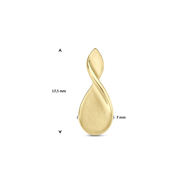 hanger poli/mat 14K geelgoud - Afbeelding 4