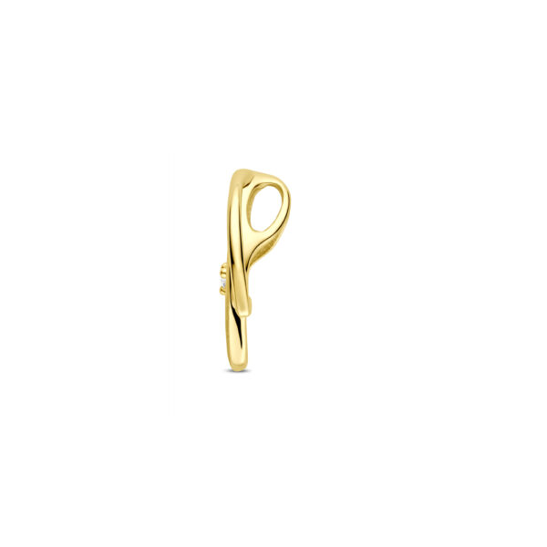 hanger poli/mat diamant 0.02ct h si 15,5 mm 14K geelgoud - Afbeelding 3