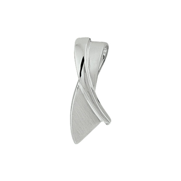hanger poli/mat zilver gerhodineerd