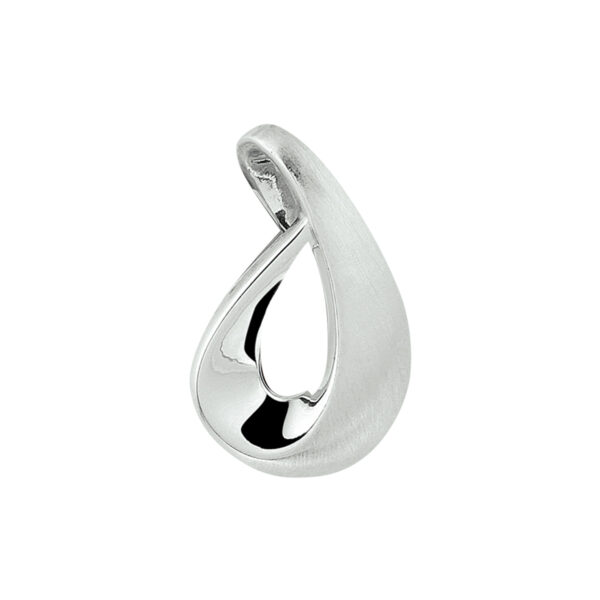 hanger poli/mat zilver gerhodineerd