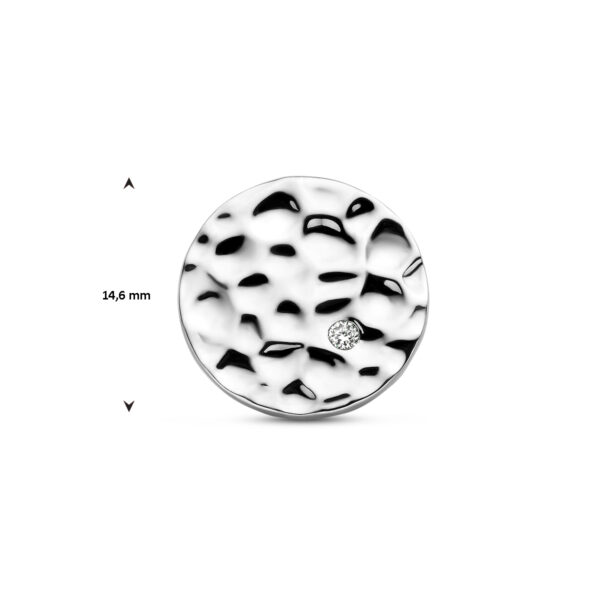 hanger rond diamant 0.02ct j p1 zilver gerhodineerd - Afbeelding 4