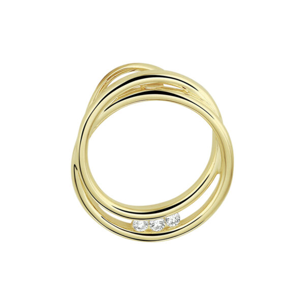 hanger rond diamant 0.06ct h si 14K geelgoud