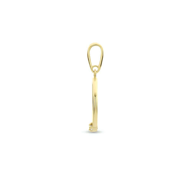 hanger rond zirkonia 14K geelgoud - Afbeelding 3