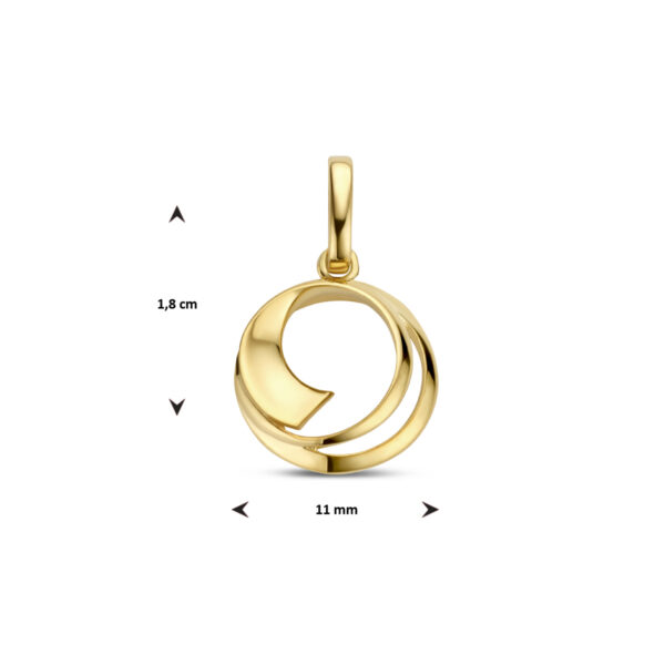 hanger rondje 14K geelgoud - Afbeelding 4