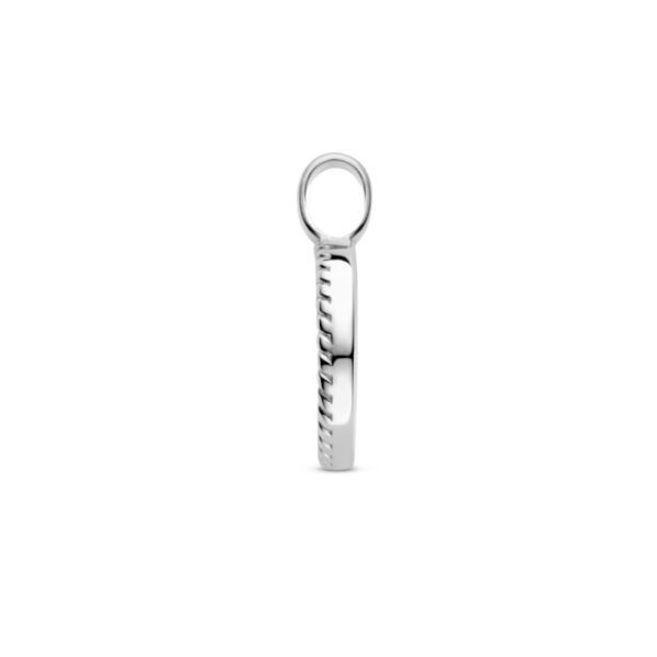 hanger rondje parelmoer edelstaal - Afbeelding 3