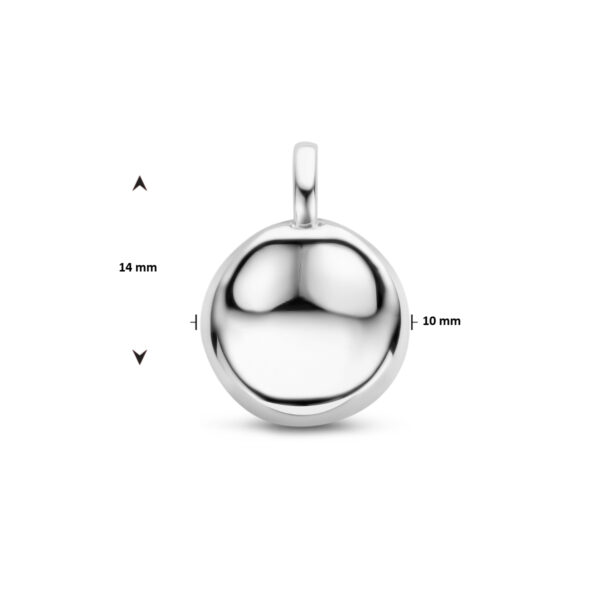 hanger rondje zilver gerhodineerd - Afbeelding 4