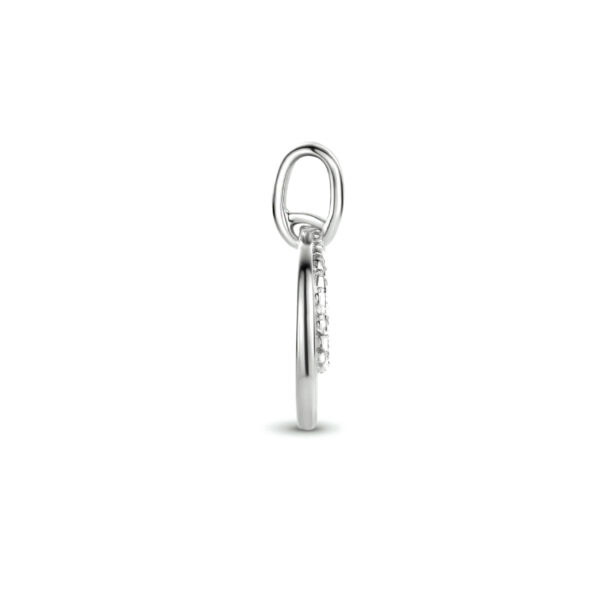 hanger rondjes zirkonia zilver gerhodineerd - Afbeelding 3