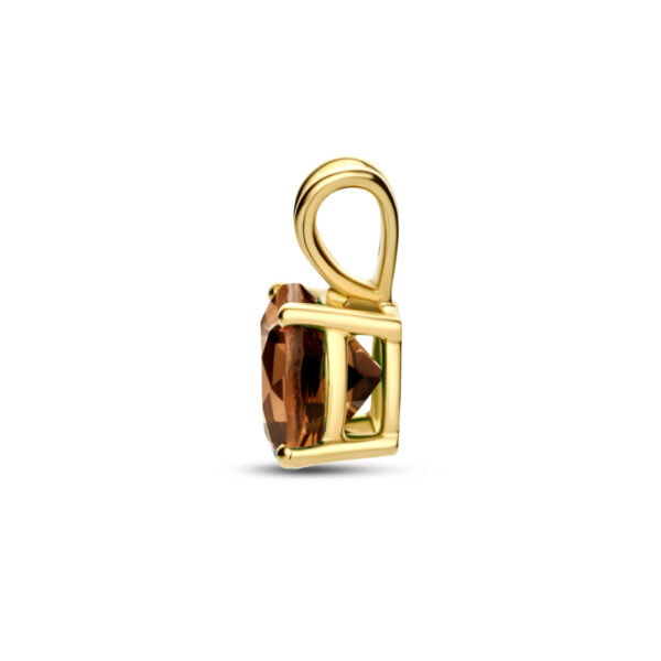 hanger rookkwarts 14K geelgoud - Afbeelding 3