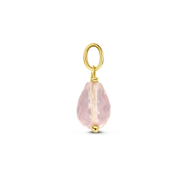 hanger roze kwarts 14K geelgoud - Afbeelding 3