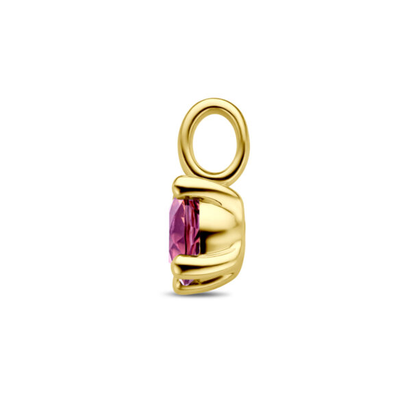 hanger roze rhodoliet 14K geelgoud - Afbeelding 3