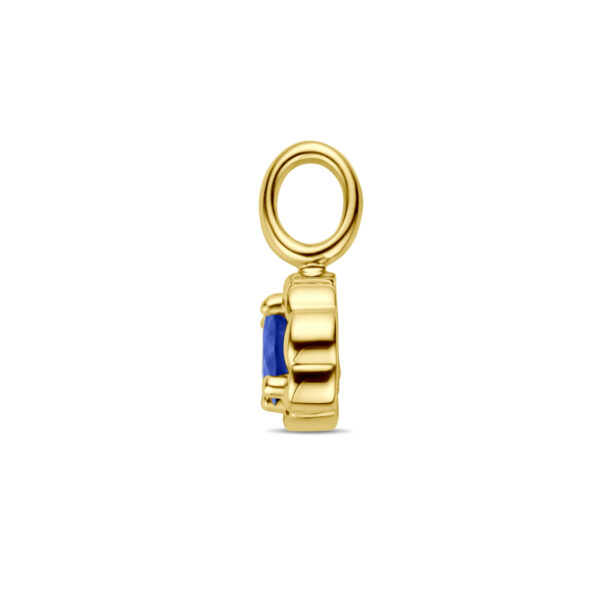 hanger saffier 14K geelgoud - Afbeelding 3