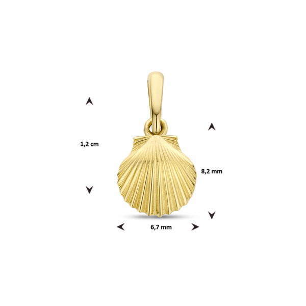 hanger schelp 14K geelgoud - Afbeelding 4