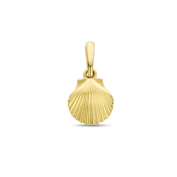 hanger schelp 14K geelgoud
