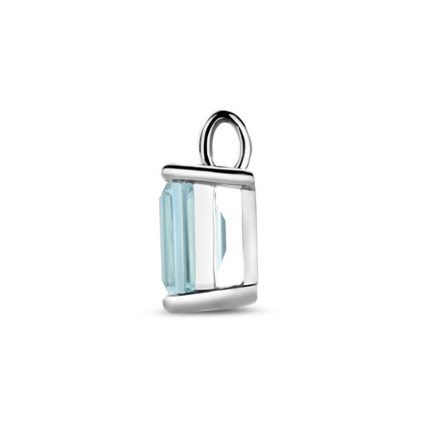 hanger sky blue topaas 14,5 mm zilver gerhodineerd - Afbeelding 3
