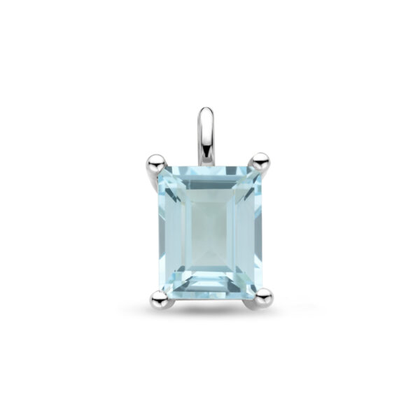 hanger sky blue topaas 14,5 mm zilver gerhodineerd