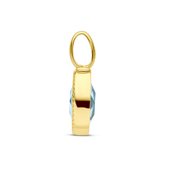 hanger sky blue topaas 14K geelgoud - Afbeelding 3