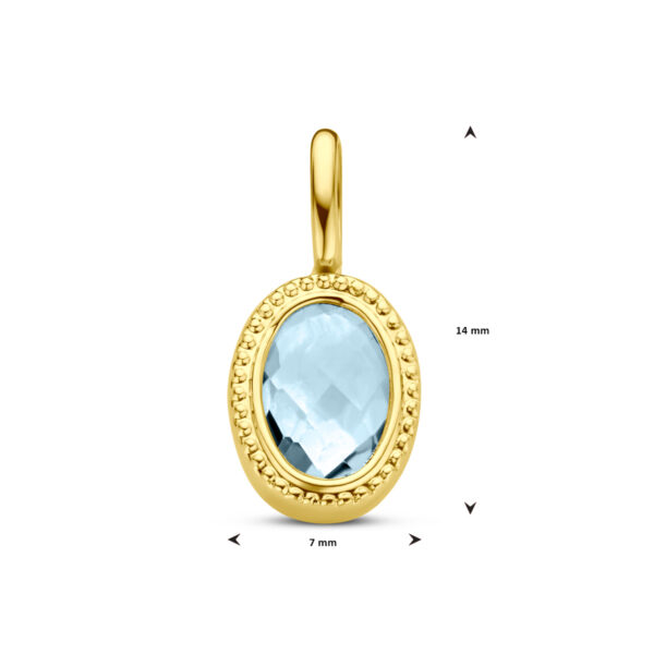 hanger sky blue topaas 14K geelgoud - Afbeelding 4