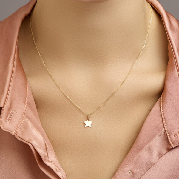 hanger ster 14K geelgoud - Afbeelding 2