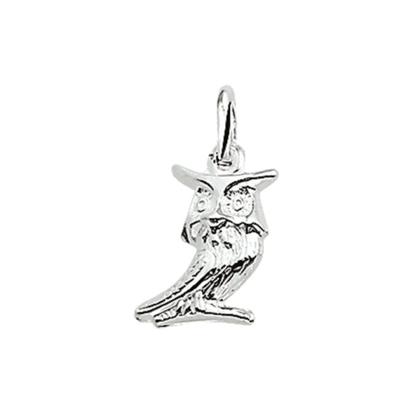 hanger uil zilver wit