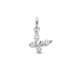 hanger vlinder zirkonia zilver gerhodineerd