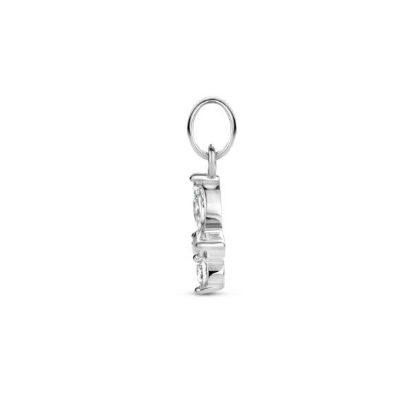 hanger vlinder zirkonia zilver gerhodineerd - Afbeelding 3