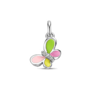 hanger vlinder zirkonia zilver gerhodineerd