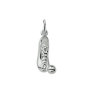 hanger voetbalschoen zilver wit
