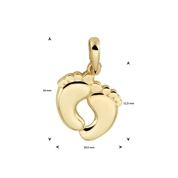 hanger voetjes 14K geelgoud - Afbeelding 3