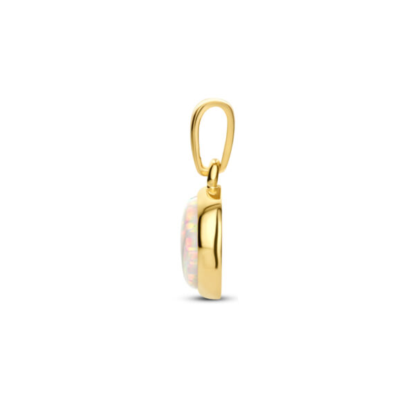hanger wit opaliet 14K geelgoud - Afbeelding 3