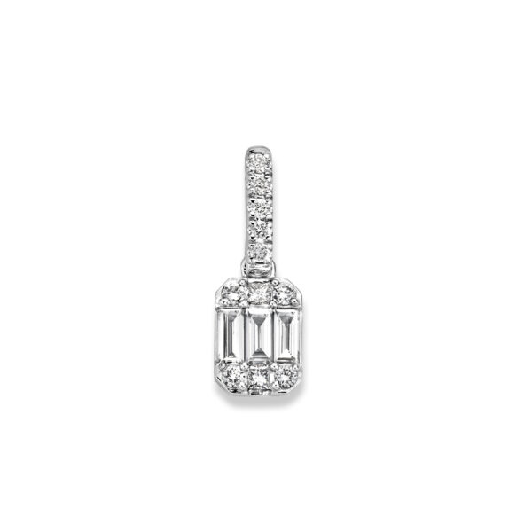 Hanger witgoud diamant 0,32 crt.