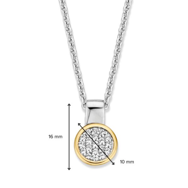 Hanger zilver/goud zirkonia - Afbeelding 2