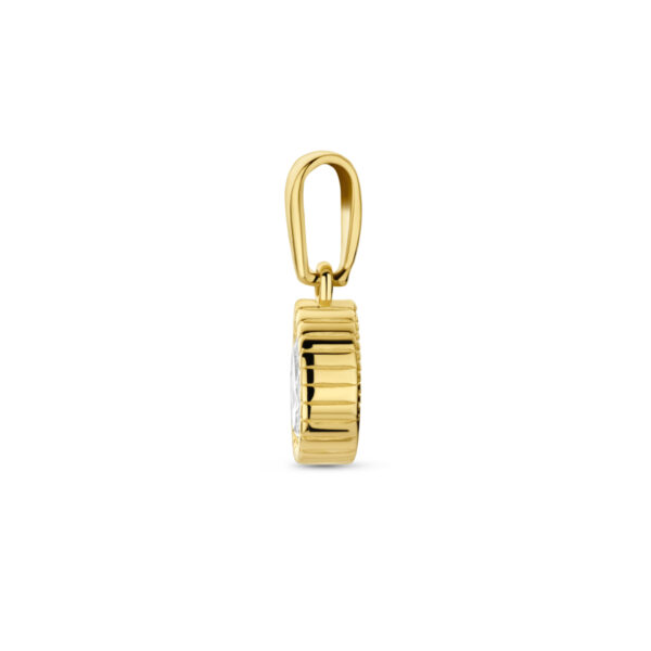 hanger zirkonia 14 mm 14K geelgoud - Afbeelding 3