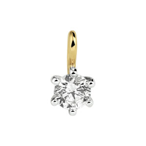 hanger zirkonia 14K bicolor goud geel/wit