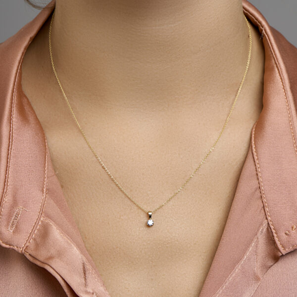 hanger zirkonia 14K geelgoud - Afbeelding 2