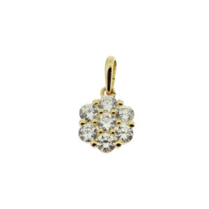 hanger zirkonia 14K geelgoud