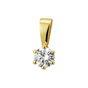 hanger zirkonia 14K geelgoud