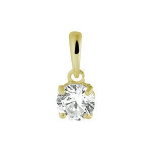 hanger zirkonia 14K geelgoud